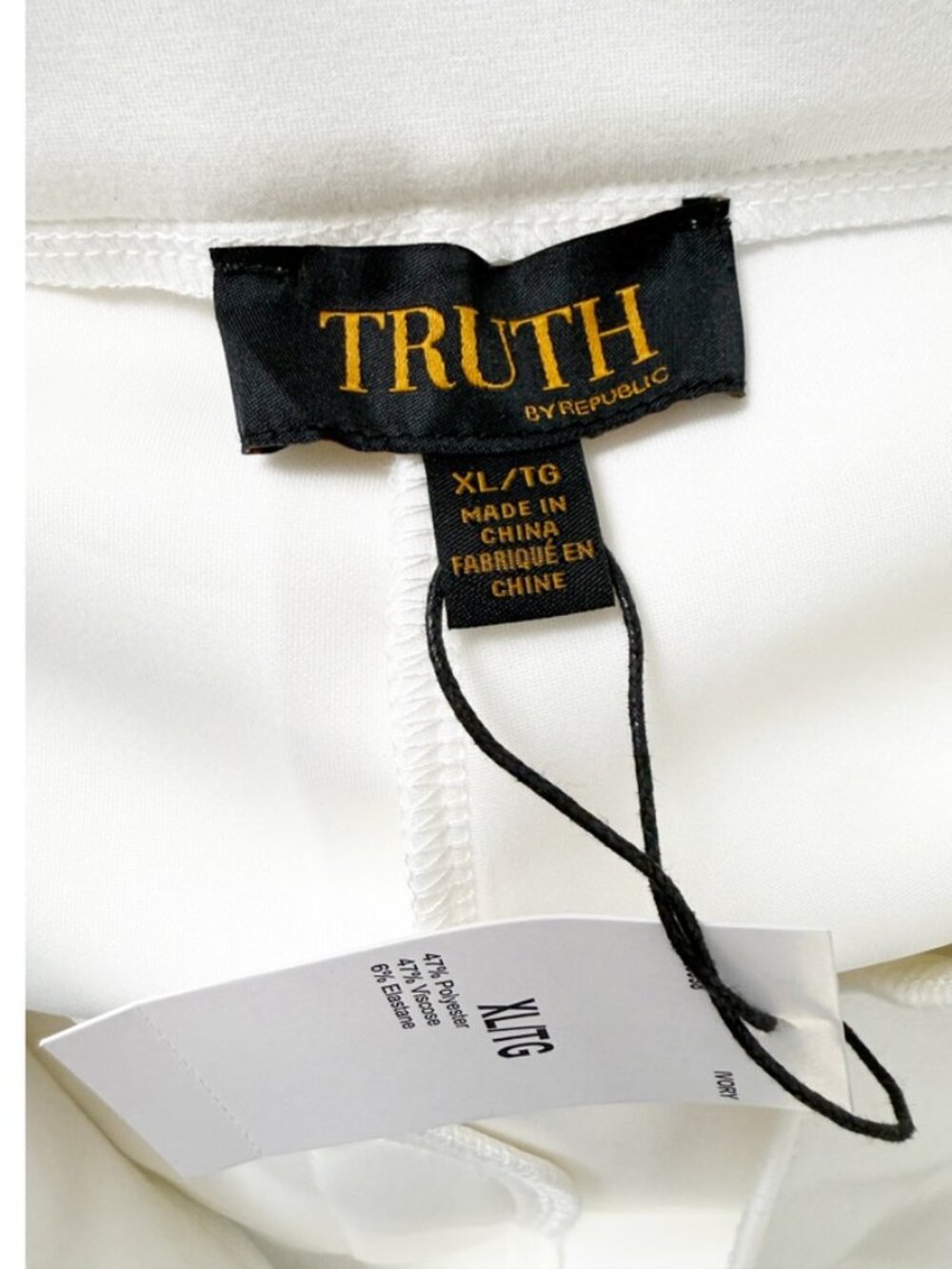 TRUTH BY REPUBLIC Ivory Casual Wide Leg Crop Pants - Picture 8 of 11